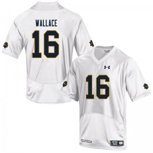 Notre Dame Fighting Irish Men's KJ Wallace #16 White Under Armour Authentic Stitched College NCAA Football Jersey SIO3799IS